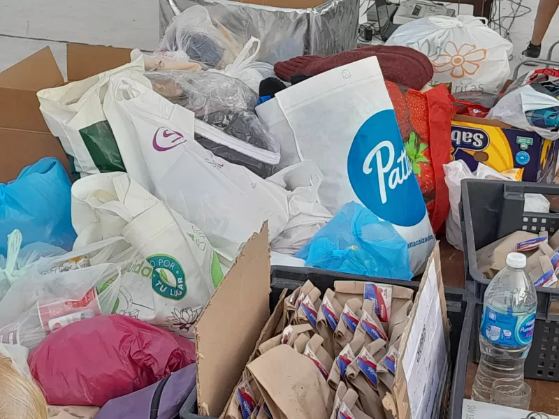 Vecinos de barrio San José solidarios con la gente de la cordillera