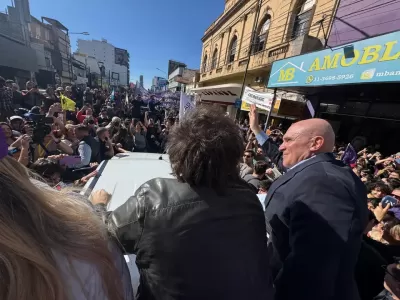 Fallido acto de campaña de Milei